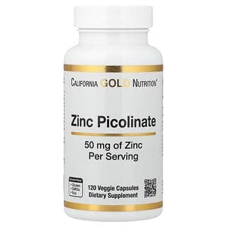 California Gold Nutrition Zinc Picolinate, 50 mg, 120 Veg Capsules