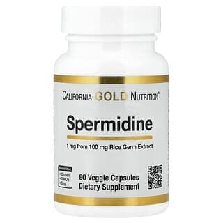 California Gold Nutrition, Spermidine, Rice Germ Extract, 90 Veggie Capsules (1 mg Per Capsule)