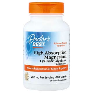 Doctor's Best High Absorption Magnesium, 120 Tablets