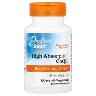 Doctor's Best High Absorption CoQ10 100mg, 60 Veggie Caps