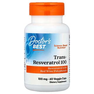 Doctor's Best Trans-Resveratrol 100, 60 Veggie Caps
