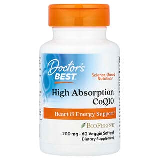Doctor's Best High Absorption CoQ10, 60 Veggie Softgels