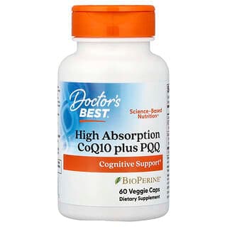Doctor's Best High Absorption CoQ10 Plus PQQ, 60 Veg Caps