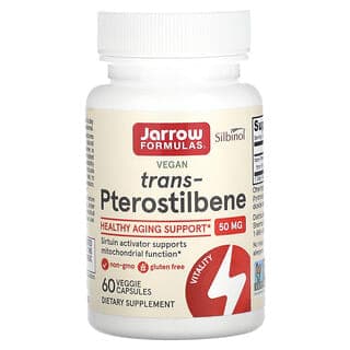 Jarrow Formulas Trans-Pterostilbene 50 mg, 60 Veggie Capsules