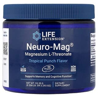 Life Extension Neuro-Mag Magnesium L-Threonate, Tropical Punch, 3.293 oz