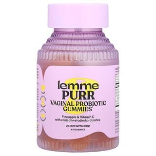 Lemme Purr Vaginal Probiotic Gummies, Pineapple, 60 Count