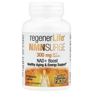 Natural Factors RegenerLife NMN Surge, 60 Vegetarian Capsules
