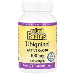 Natural Factors Ubiquinol Active CoQ10 100 mg, 120 Softgels