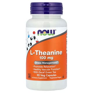 NOW Foods L-Theanine, 90 Veg Capsules