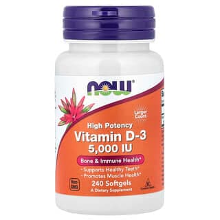 NOW Foods, Vitamin D-3, High Potency, 5,000 IU, 240 Softgels