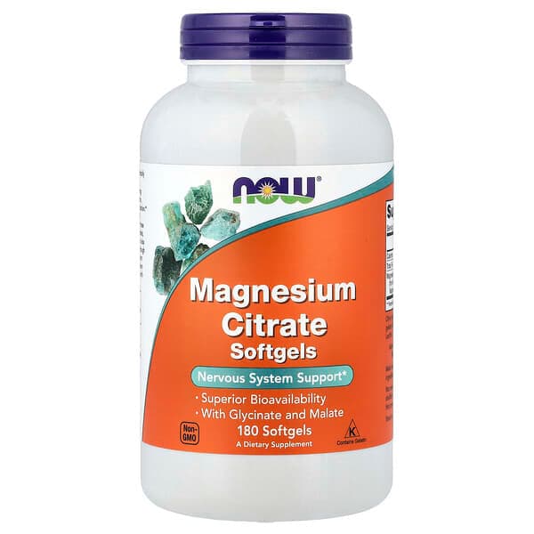 NOW Foods Magnesium Citrate, 90 Count