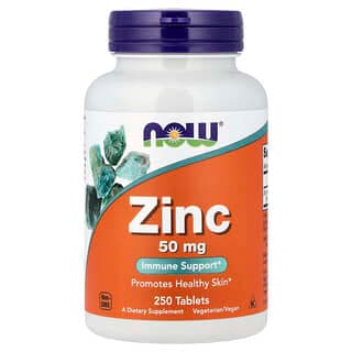 NOW Foods, Zinc, 50 mg, 250 Tablets