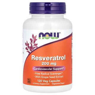 NOW Foods Resveratrol 200 mg, 120 Veg Capsules