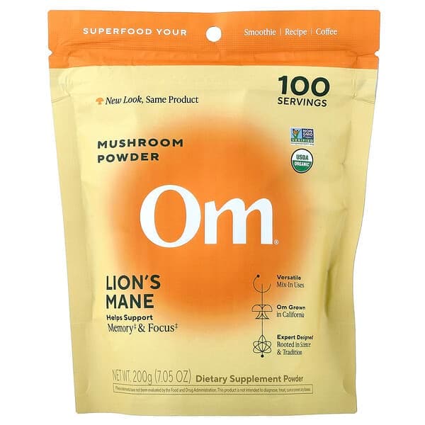Om Mushrooms Lion's Mane Powder, 7.05 oz