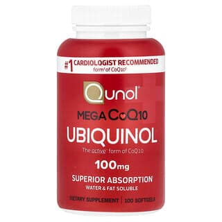 Qunol, Mega CoQ10 Ubiquinol, 100 mg, 100 Capsules