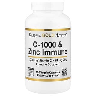 California Gold Nutrition, C-1000 & Zinc Immune, 120 Veggie Capsules