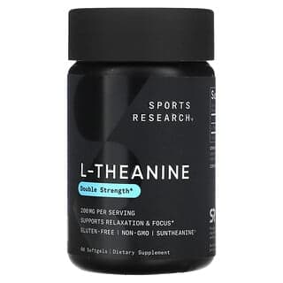 Sports Research L-Theanine 200 mg, 60 Softgels