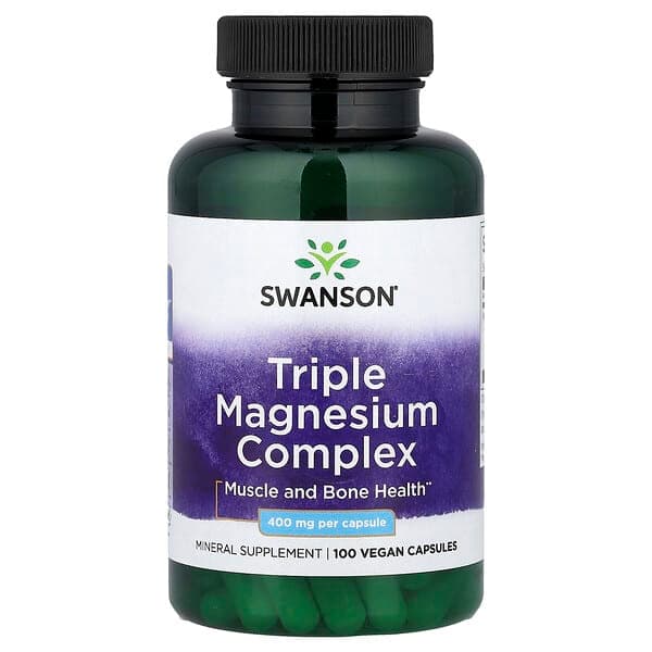Swanson Triple Magnesium Complex, 400 mg, 50 Count