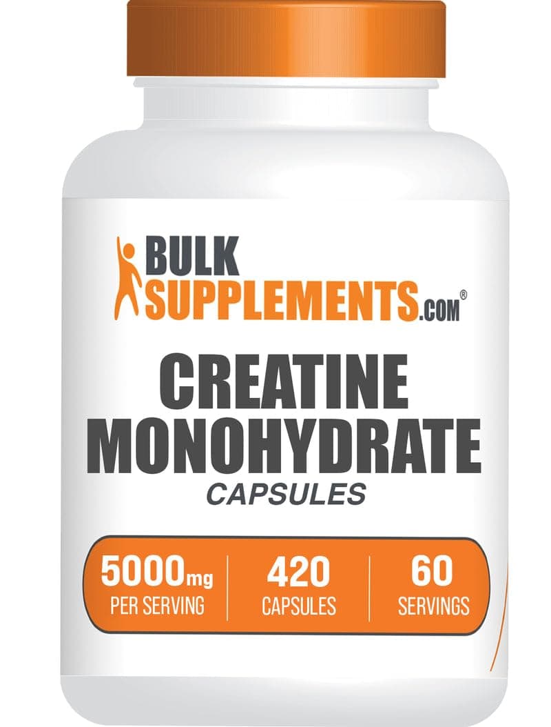 BulkSupplements Creatine Monohydrate Capsules, 420 Count