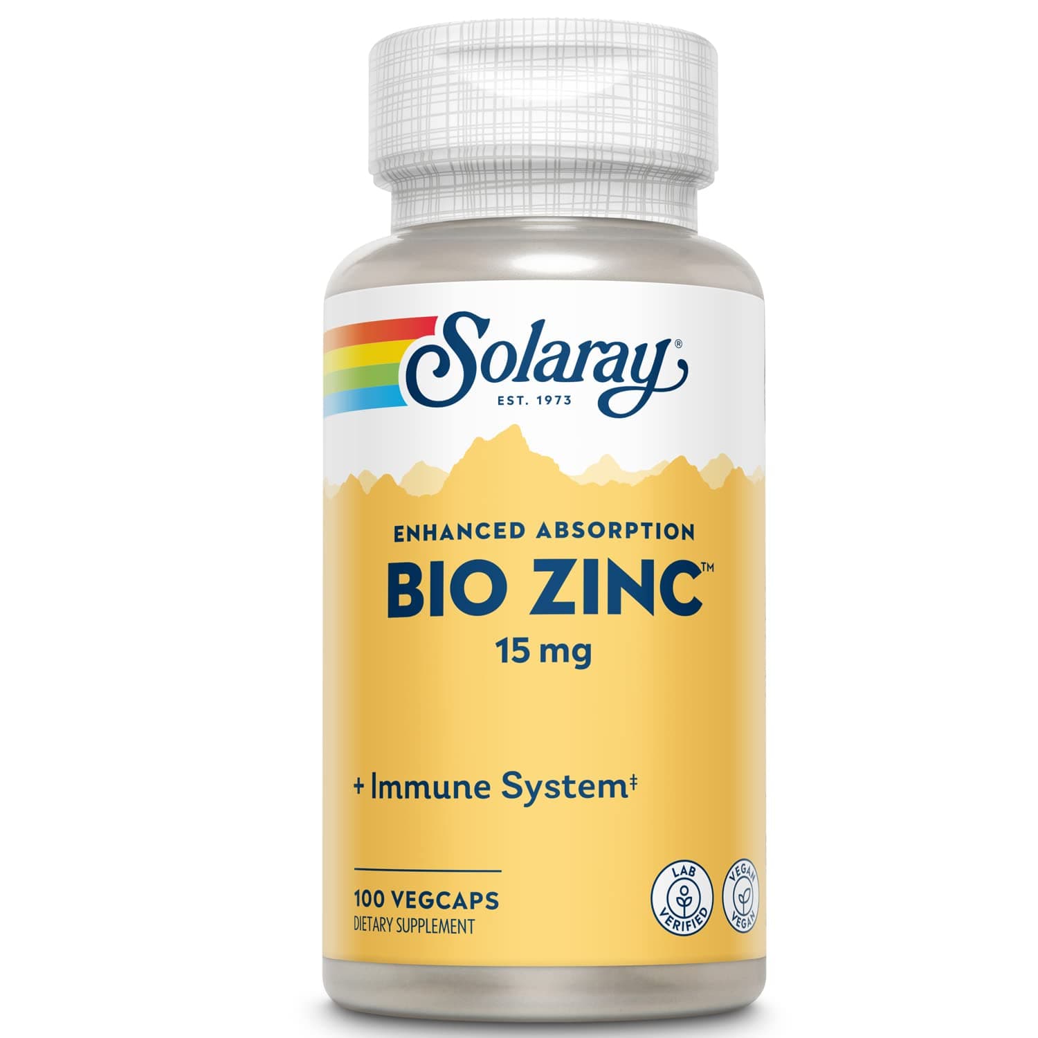 SOLARAY Bio Zinc 15 mg, 100 VegCaps
