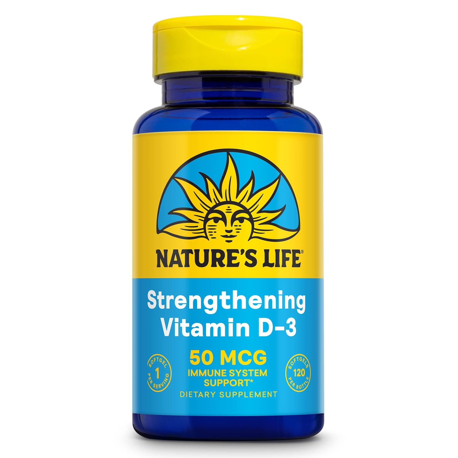 Nature's Life Vitamin D3 2000 IU Softgels, 120 Count