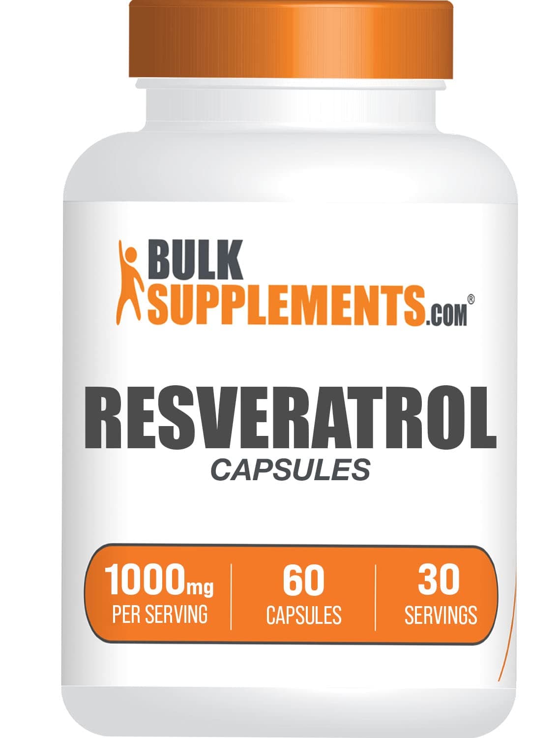 BulkSupplements com Resveratrol Capsules - Resveratrol Supplement, Polygonum Cuspidatum, Resveratrol 1000mg - Antioxidants Supplement, Resveratrol Pills - 2 Capsules per Serving, 60 Capsules