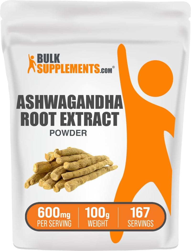 BulkSupplements Ashwagandha Root Extract Powder, 100g
