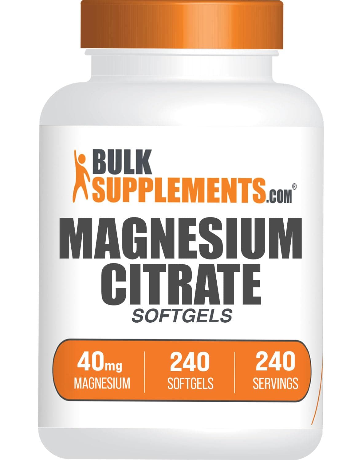 BulkSupplements Magnesium Citrate Softgels, 240 Count