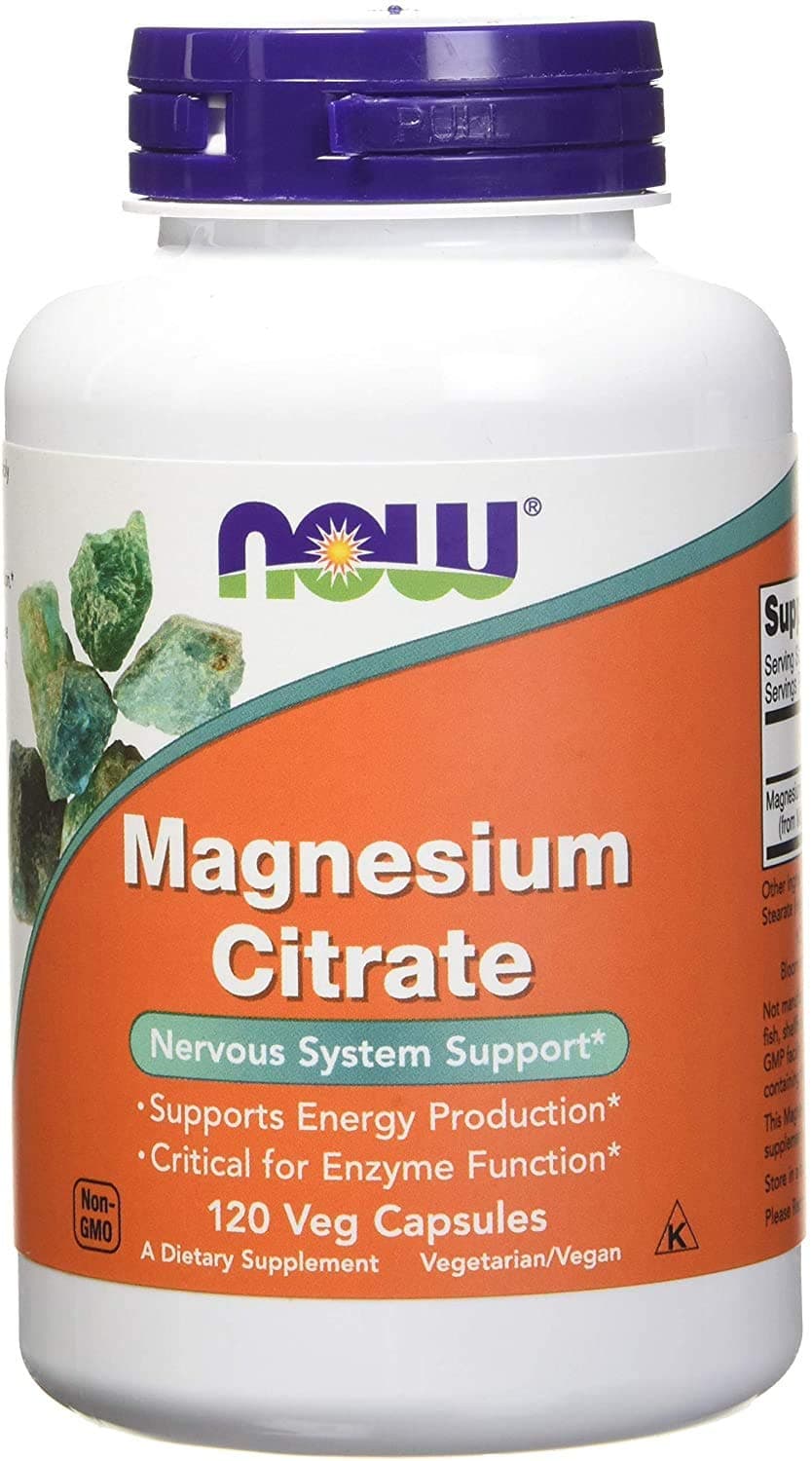 NOW Foods Magnesium Citrate 400mg, 120 Veg Capsules