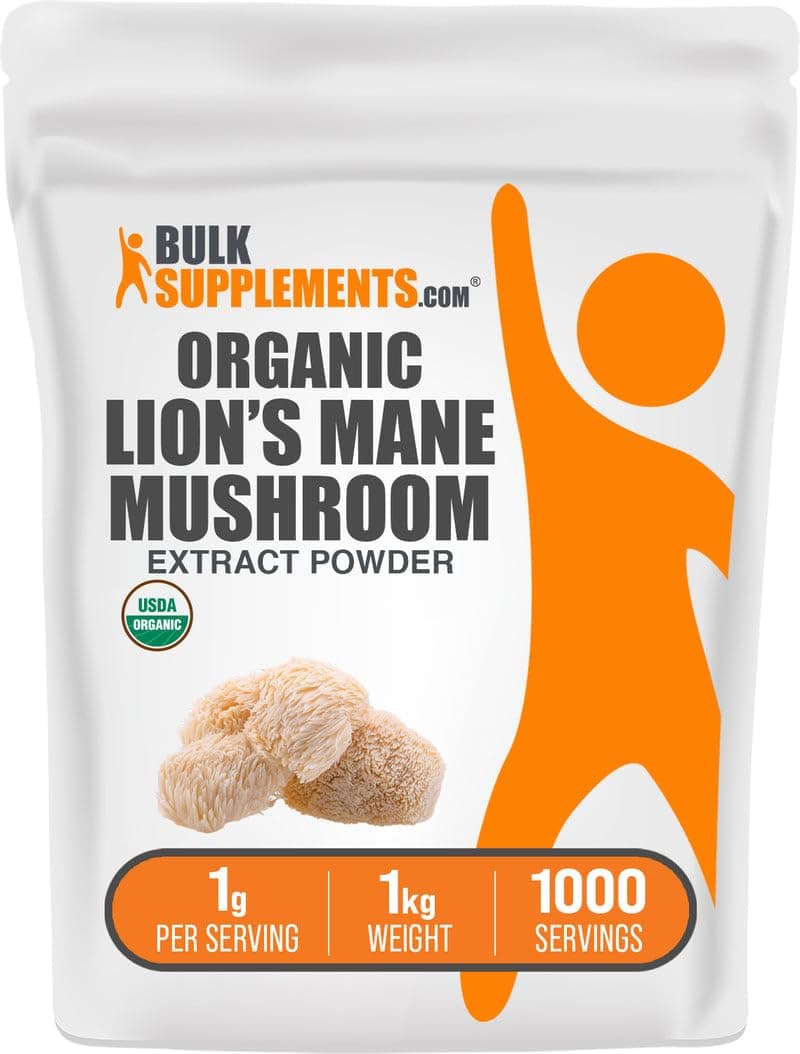 BulkSupplements Organic Lion's Mane Mushroom Extract Powder, 1kg