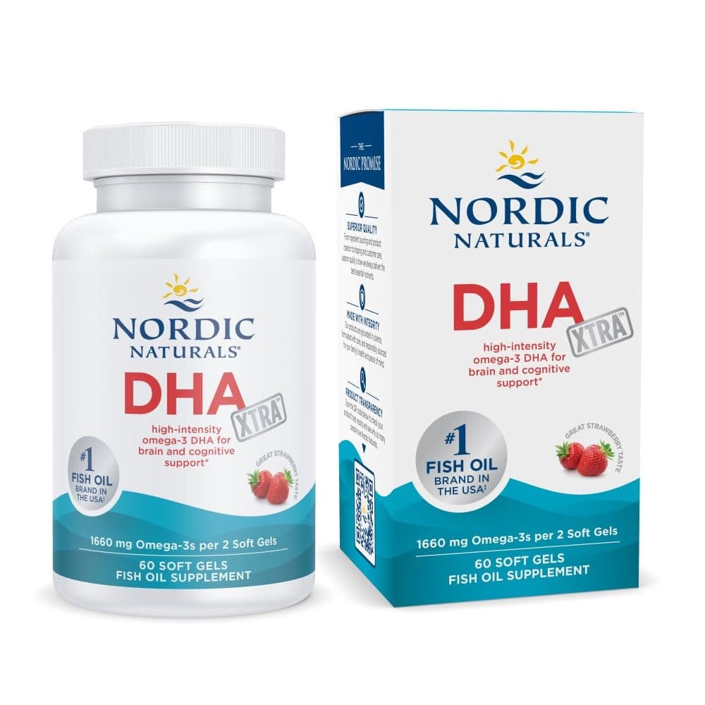 Nordic Naturals DHA Xtra Strawberry, 60 Soft Gels