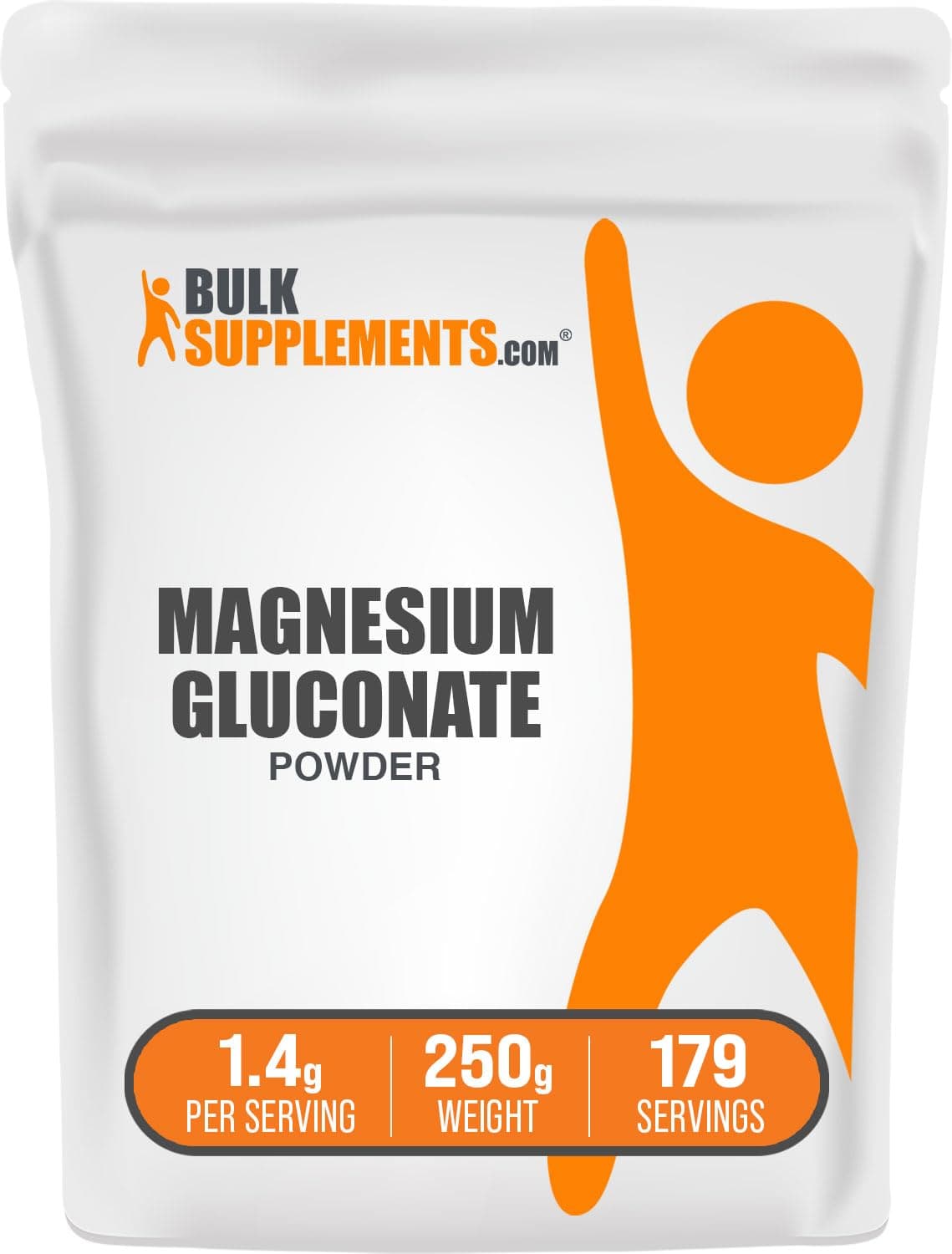 BulkSupplements Magnesium Gluconate Powder, 250g