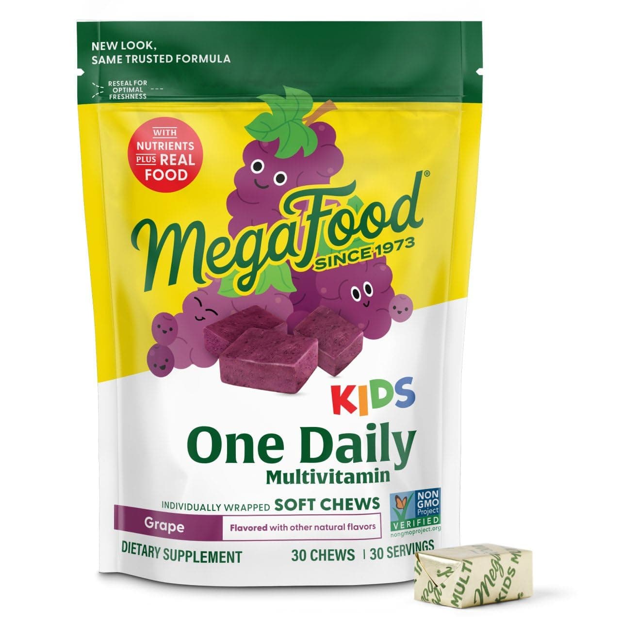 MegaFood Kids One Daily Multivitamin Soft Chews, 30 Chews