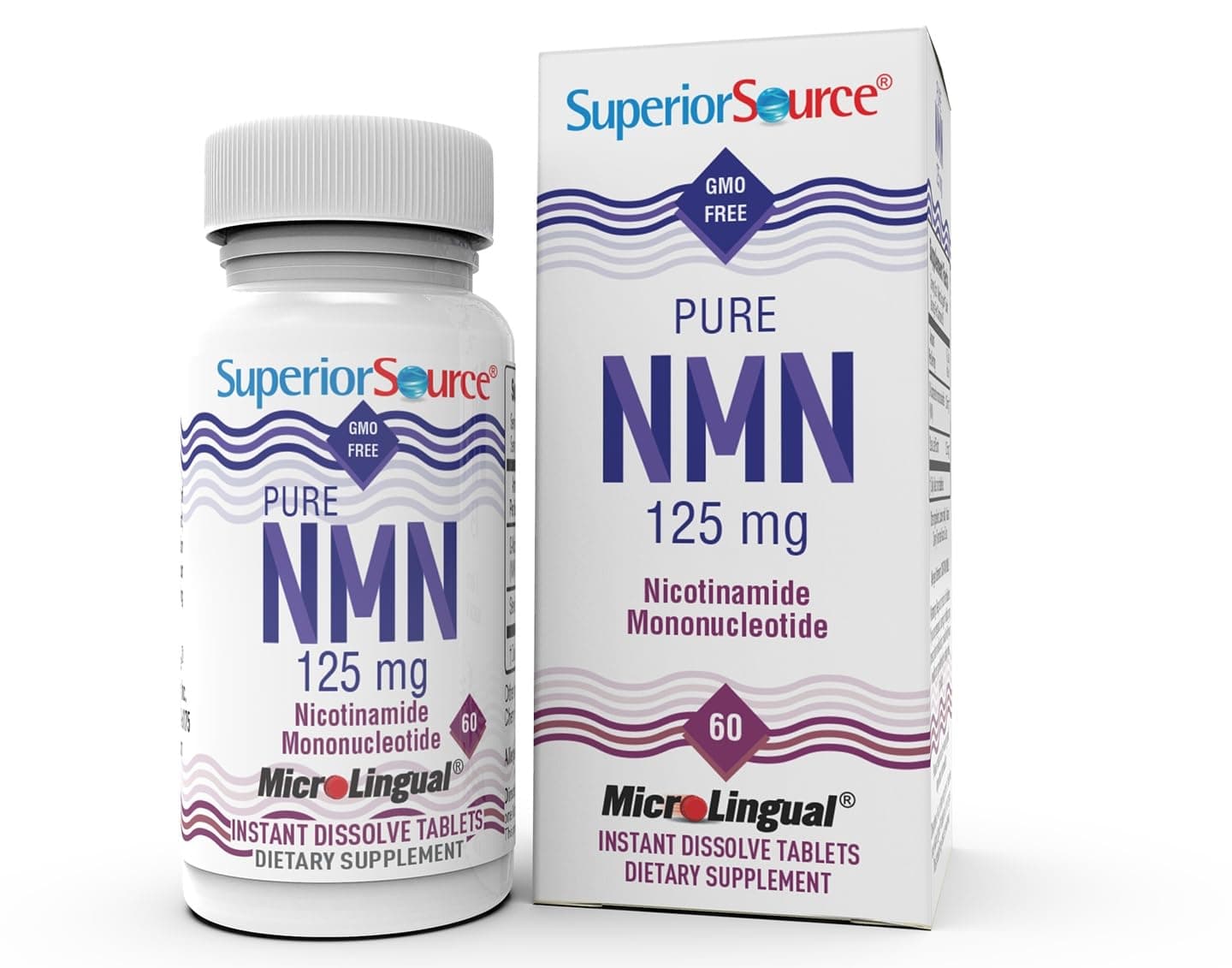 Superior Source Stabilized NMN 125 mg Quick Dissolve Sublingual Tablets, 60 Count