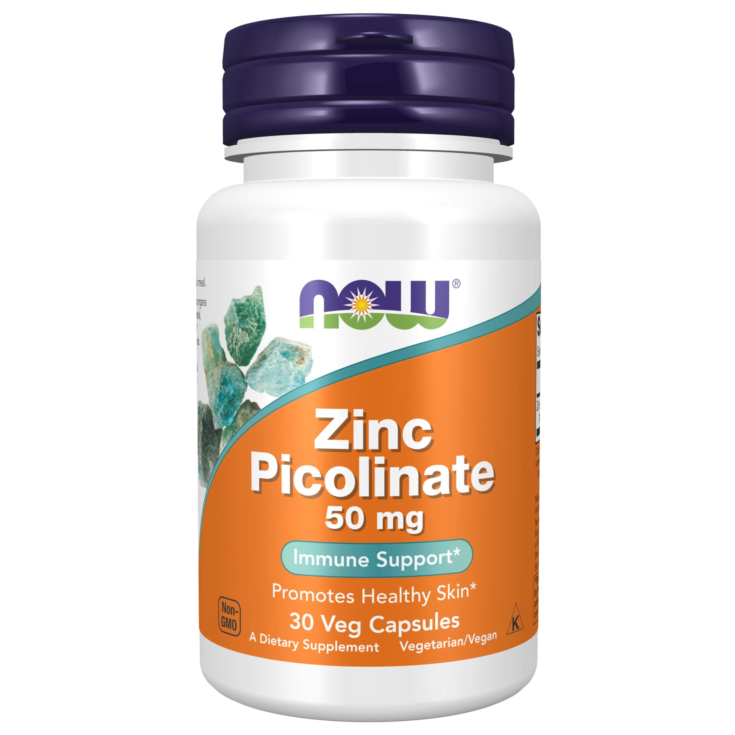 NOW Foods Zinc Picolinate 50 mg, 30 Veg Capsules