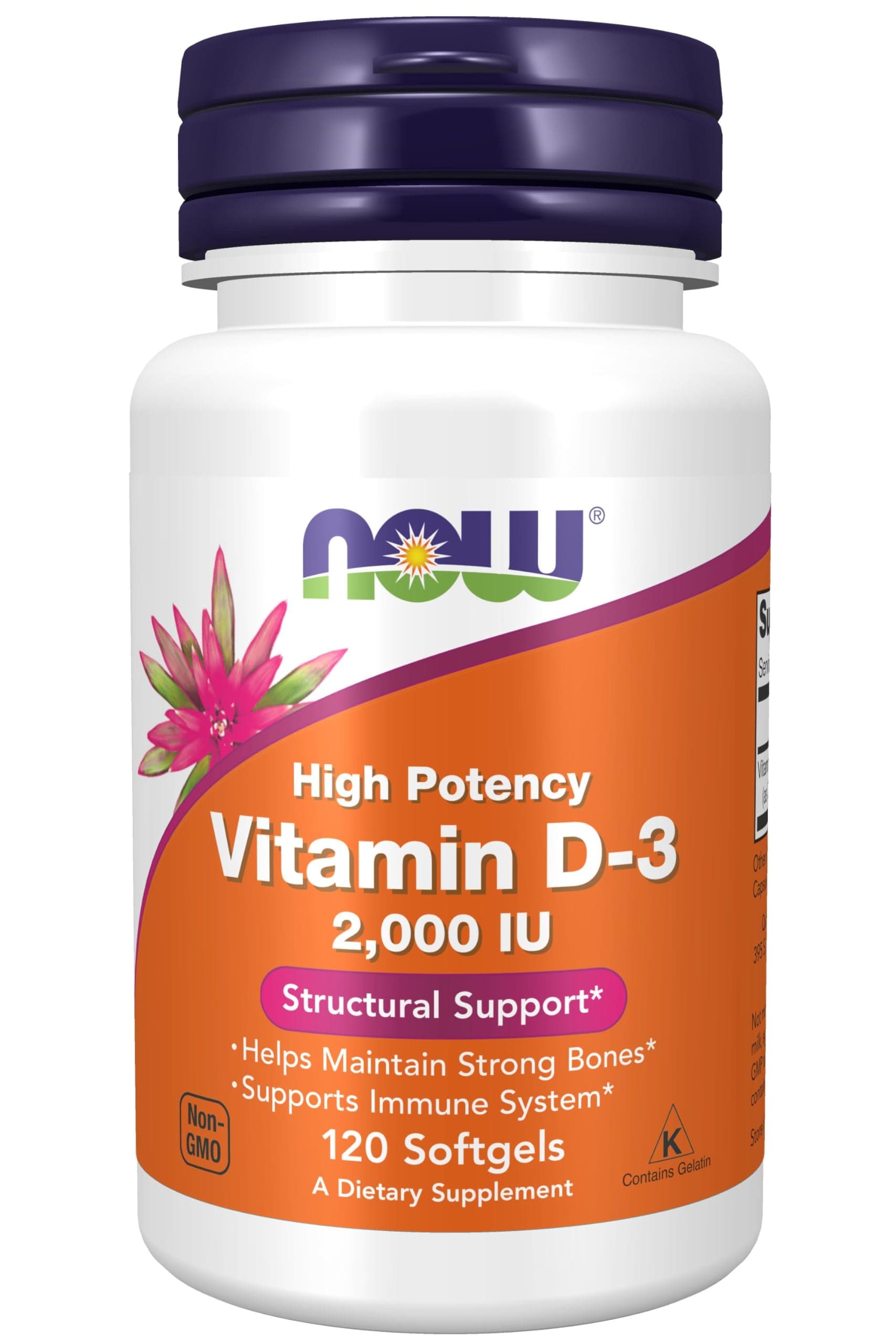 NOW Foods Vitamin D3 2000 IU Softgels