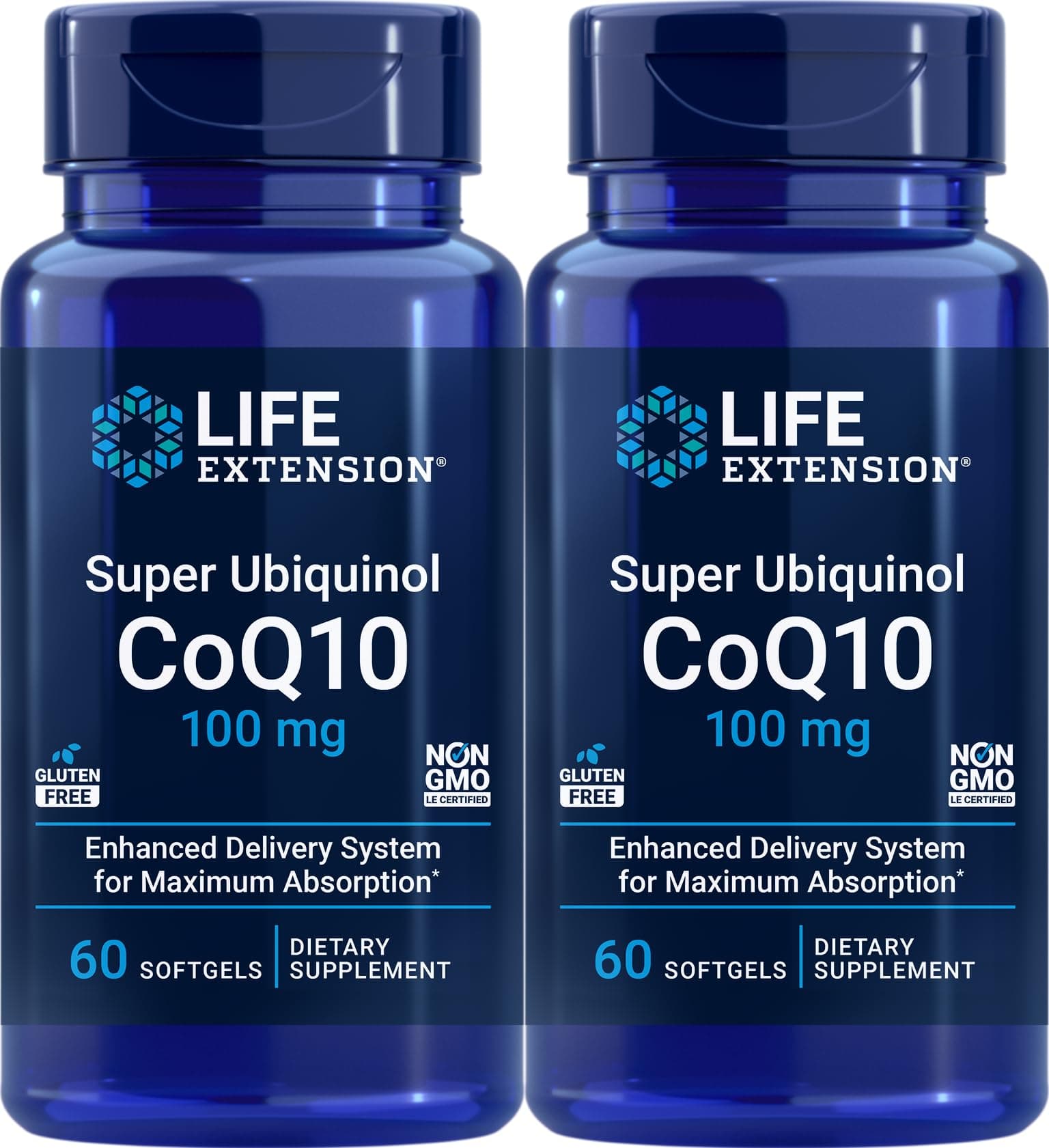 Life Extension Super Ubiquinol CoQ10 100mg, 60 Softgels