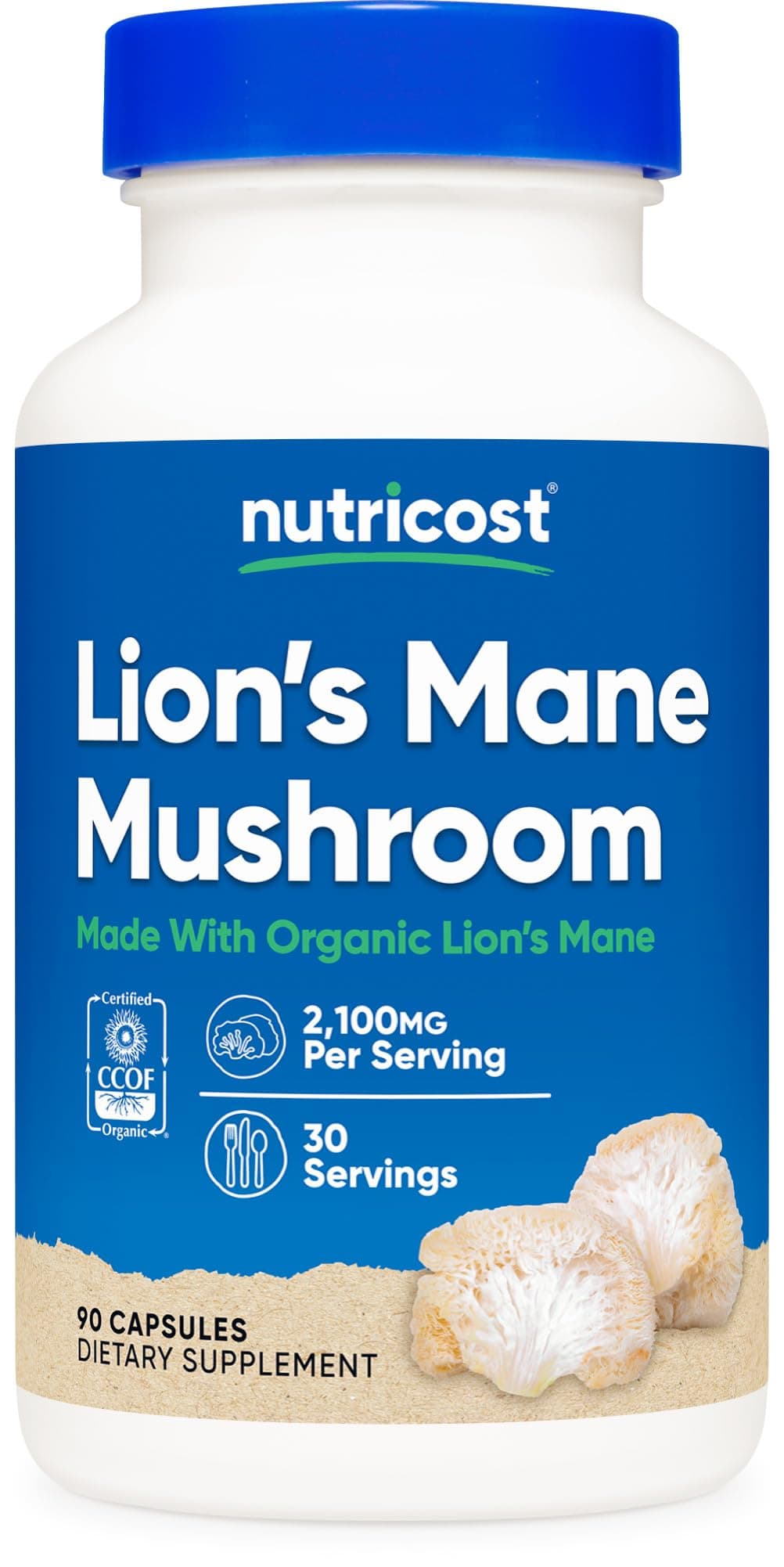 Nutricost Lion's Mane Mushroom Capsules 700mg, 90 Count