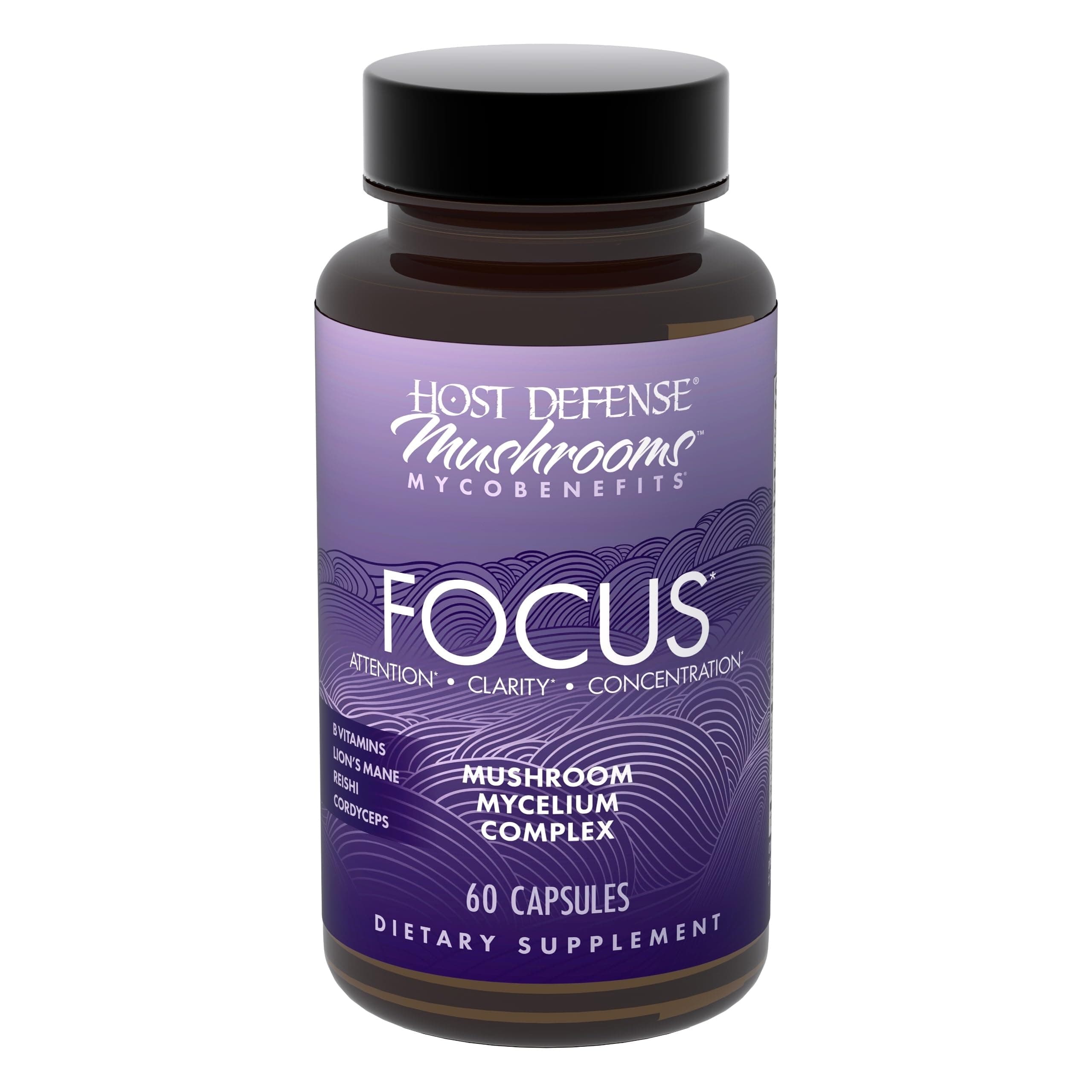 Host Defense MycoBenefits Focus Capsules, 60 Count
