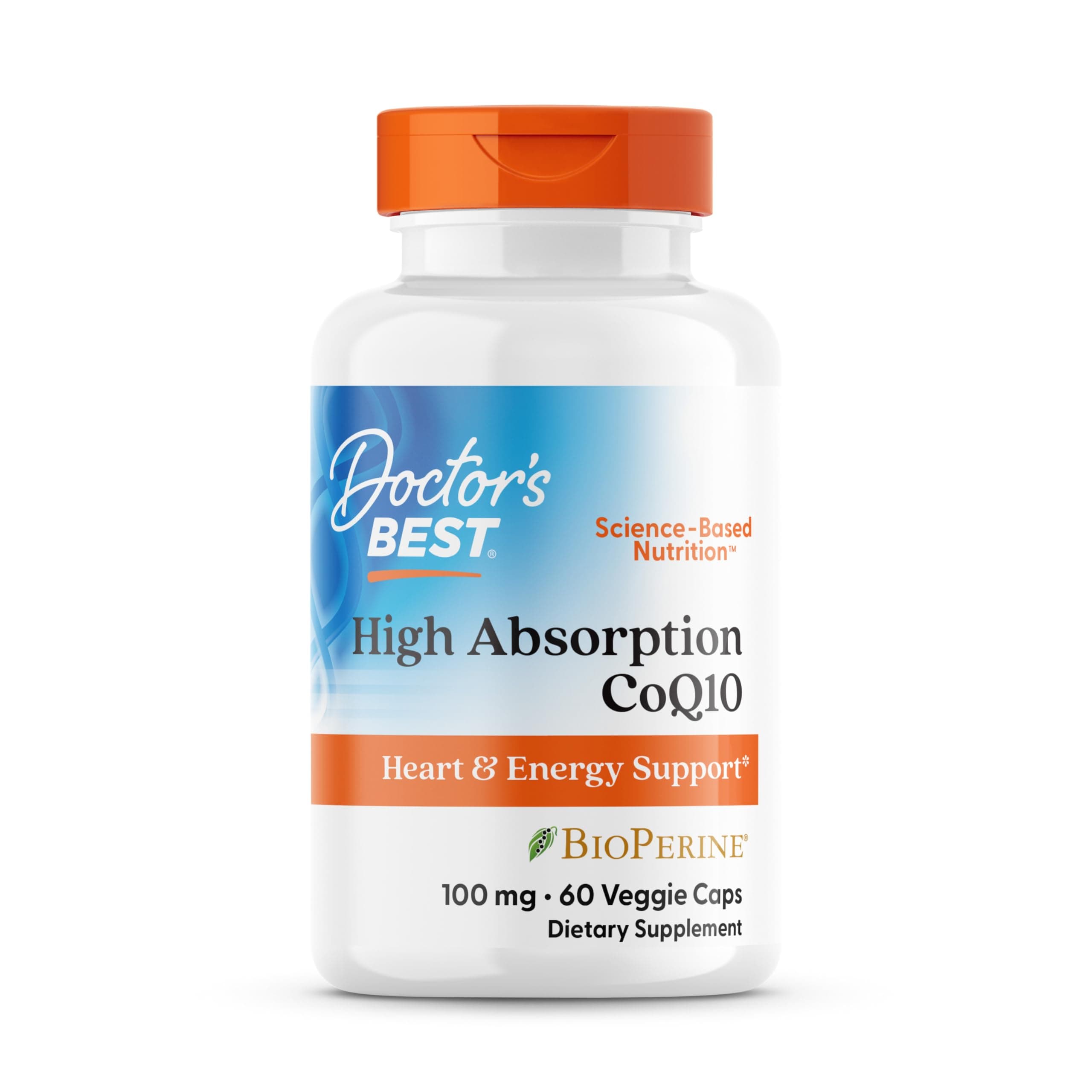 Doctor's Best High Absorption CoQ10 with BioPerine, 100 mg, 60 Veggie Caps
