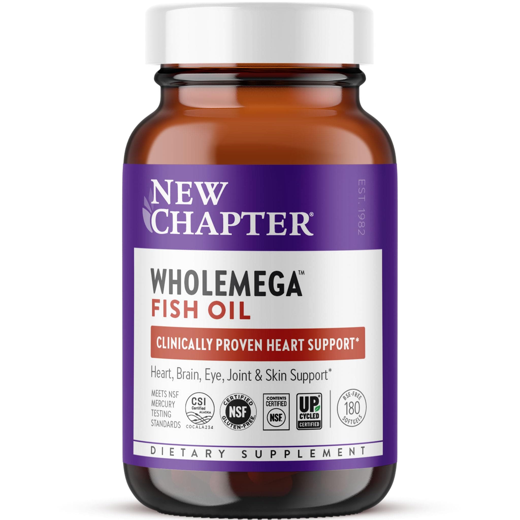 New Chapter Wholemega Fish Oil, 2000mg, 180 Softgels