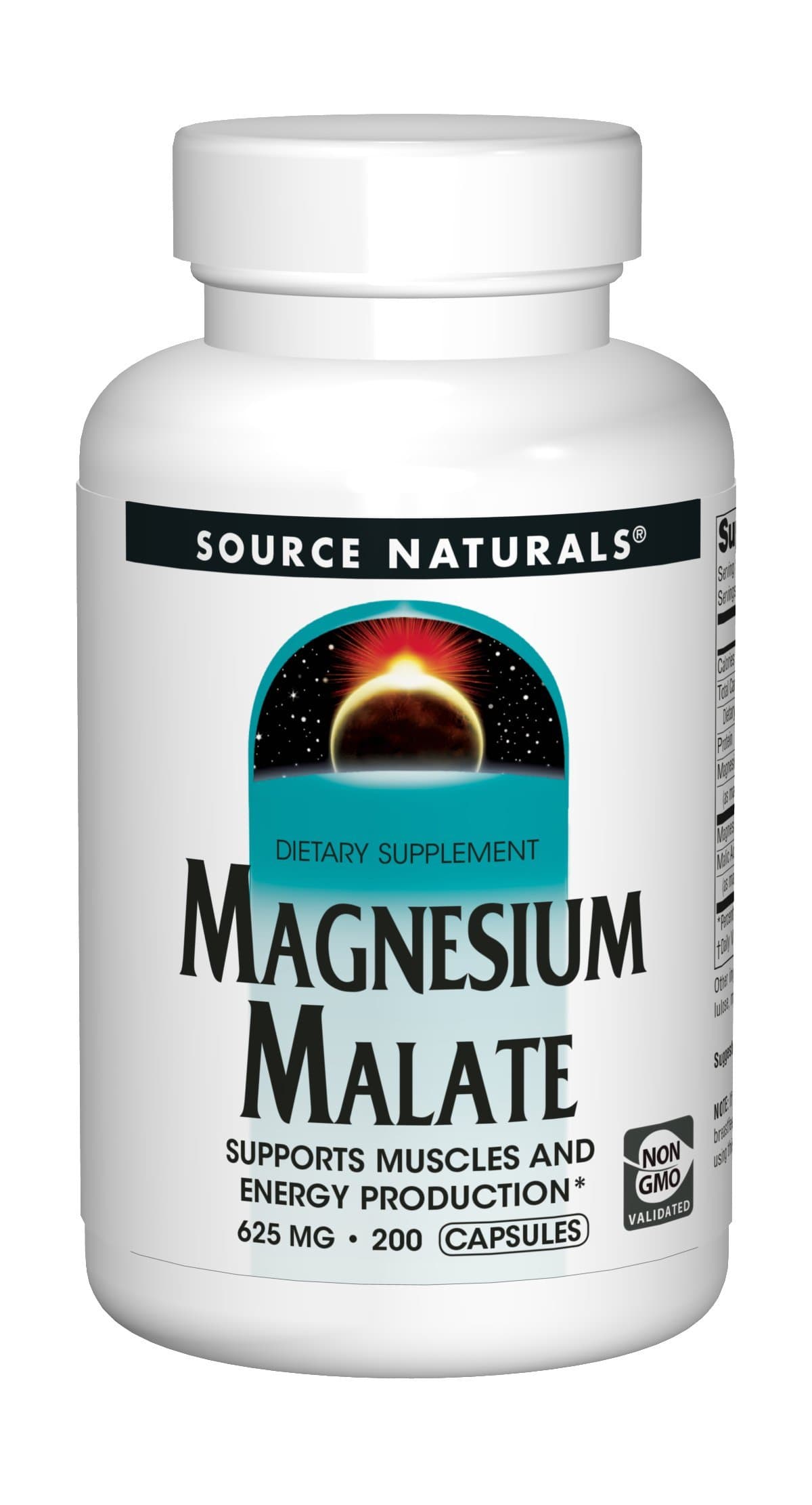 Source Naturals Magnesium Malate 625mg, 200 Capsules