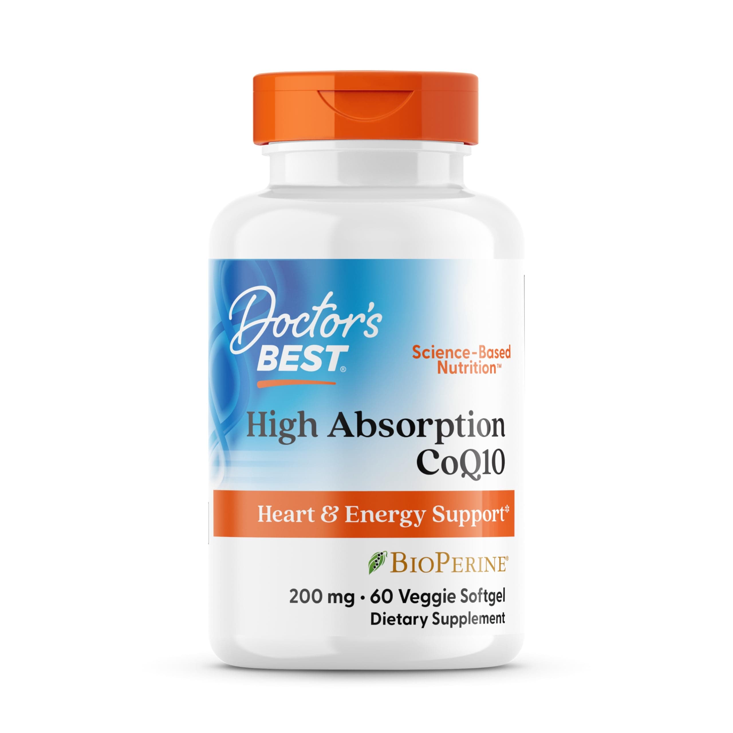 Doctor's BEST High Absorption CoQ10 200mg with BioPerine Softgels, 60 Count